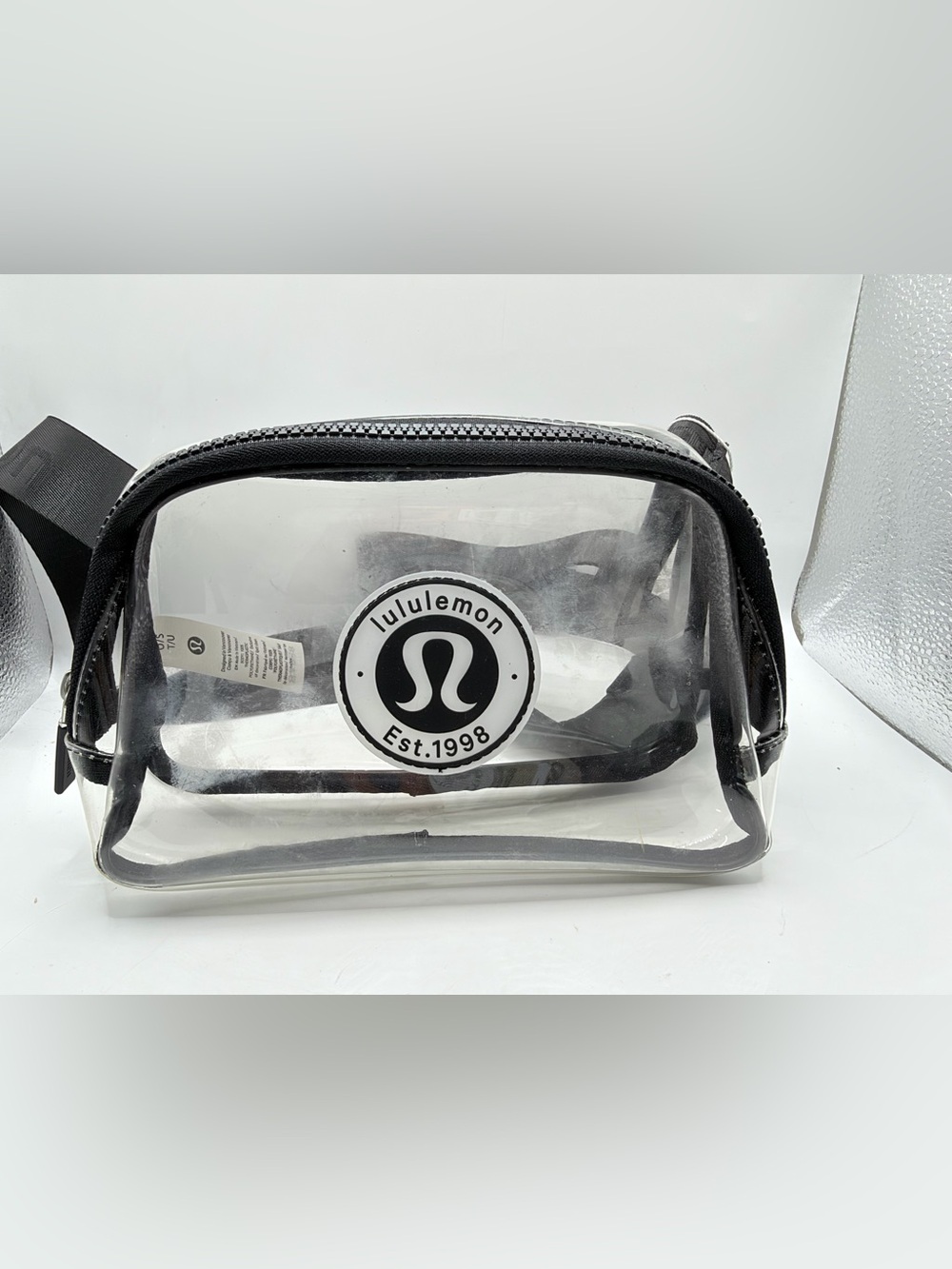 lululemon athletica Clear Toiletry Bag with Black Trim